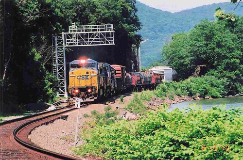 Csx 7375 original train photo - train,